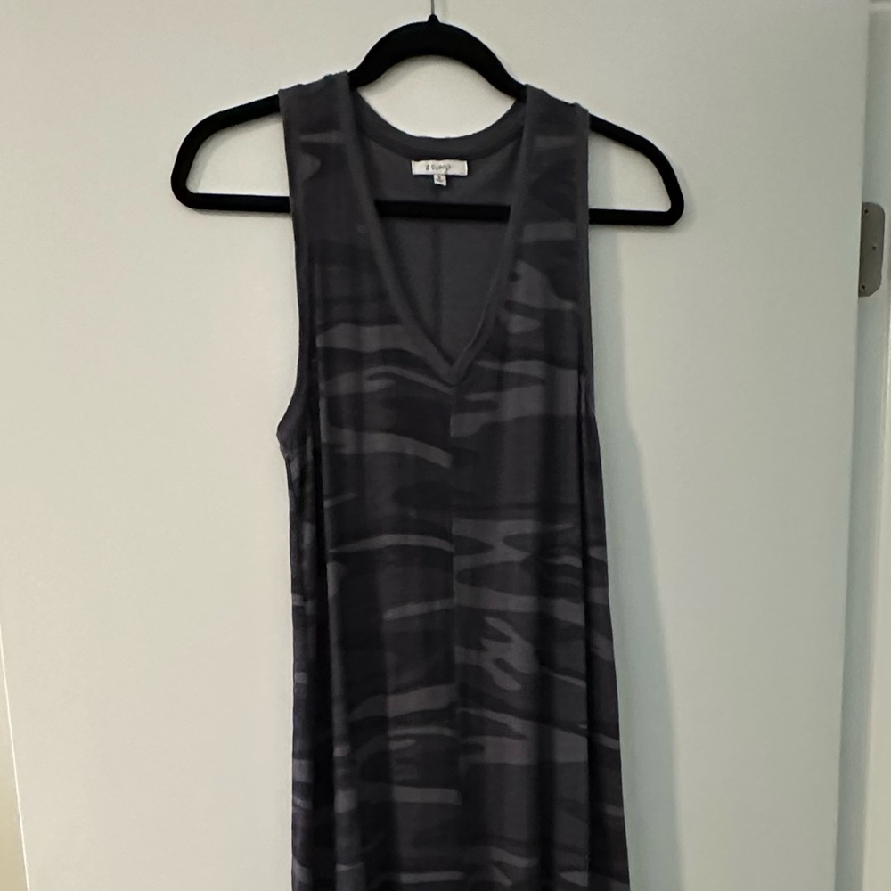 Z Supply camo print maxi dress small